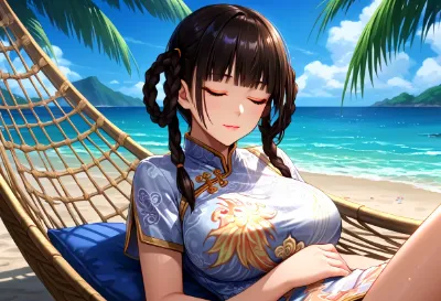 レイファンさん　ハンモック