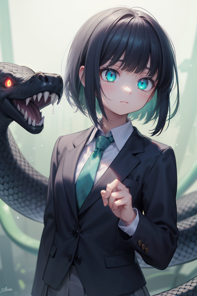 カラコン…ではなく眼が光ってます