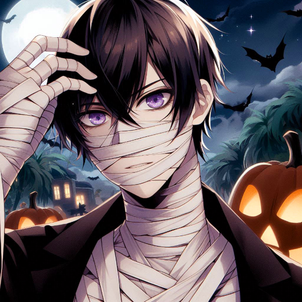 包帯を巻いて、ミイラな黒髪短髪男性★その4(5枚)