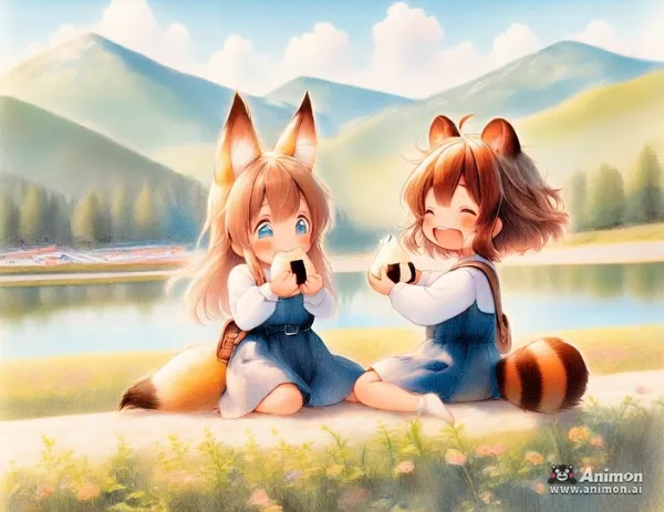 コン子とポン子・お弁当