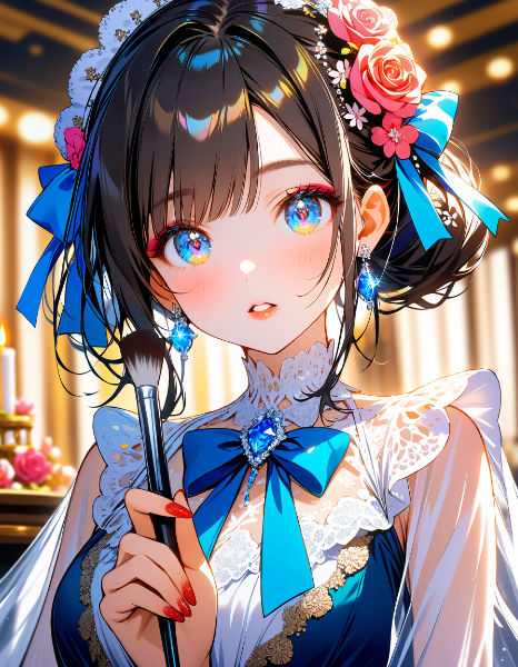 全力の化粧アピール