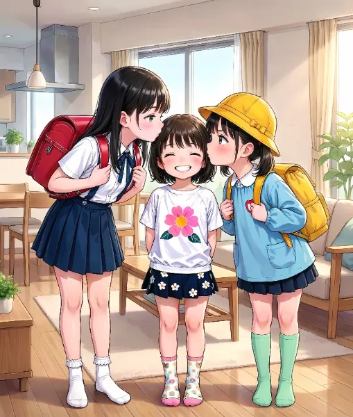 お出かけ前のキス争い（連作7/20）