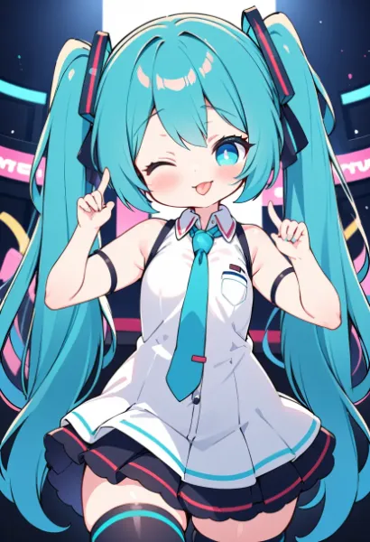 お茶目なミクさん