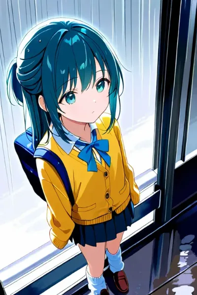 常磐アクア（お題：雨宿り#2）