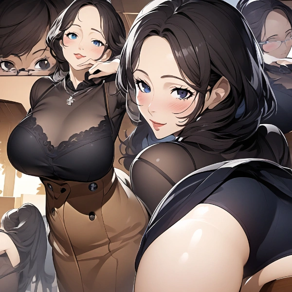 スカートが捲れているのに静香先生が気付かないのがつらい♥😭