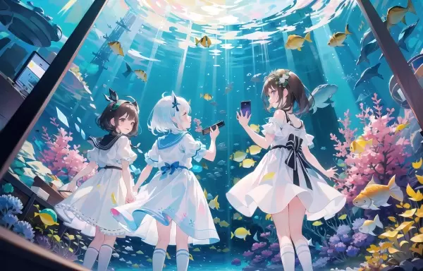 三姉妹の水族館 大冒険！