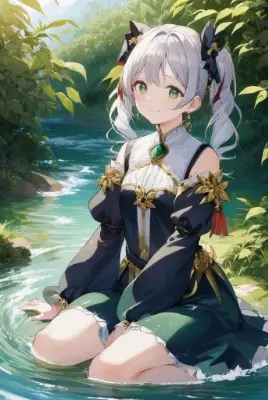 水辺の少女たち