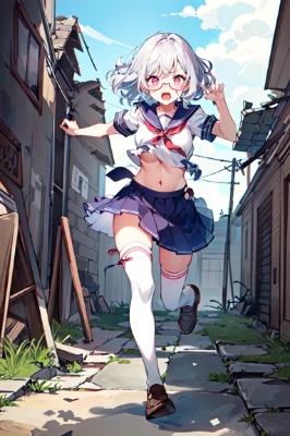 逃げる