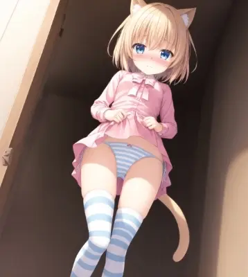 ローアングルネコミミ