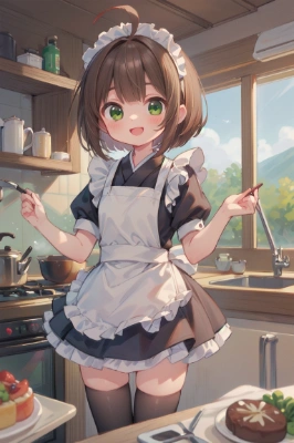 あ、ご主人様！もう少しでお夕食出来上がりますよ♪