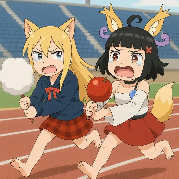 綿あめとりんご飴で戦う多種族