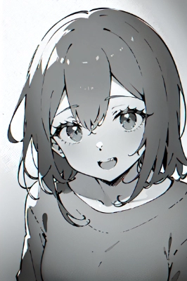 漫画風　ミディアムヘア