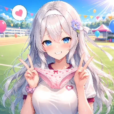 脱ぎたてのショーツでダブルピース