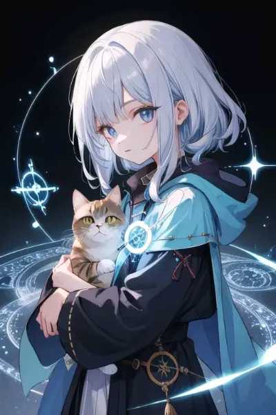 星空の魔法少女と猫の秘密の儀式