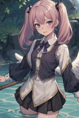 箒で飛ぶ練習