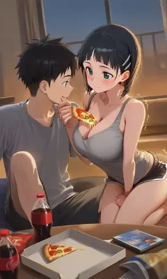 ピザの甘いシェア