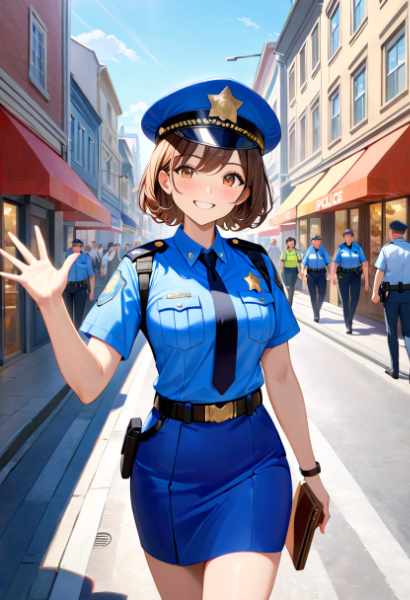 女性警察官の見回り