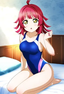 天王寺璃奈　競泳水着顔面騎乗