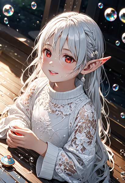 夕暮れのベンチで紡ぐシャボン玉の夢