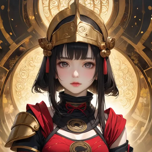 黄金兜の戦士少女