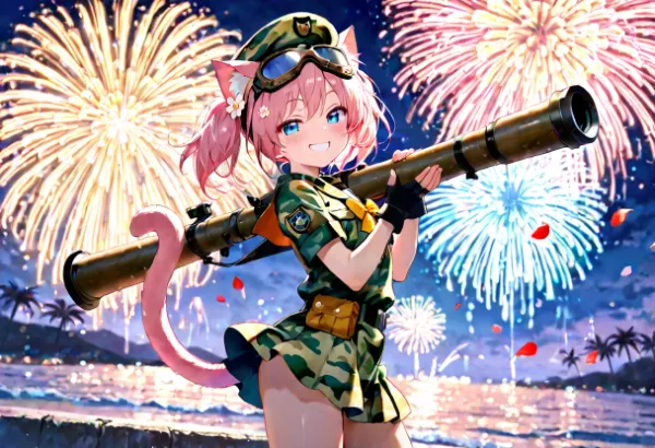 無人島に夜のいろどり