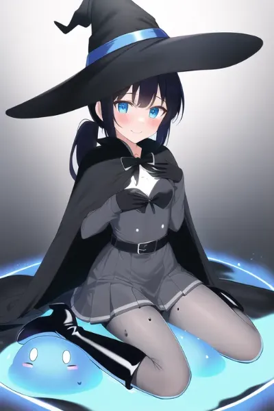黒スライムのウィッチ少女