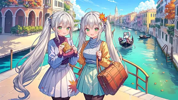 秋風に舞う白髪姉妹のヴェネツィア旅