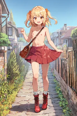 裸スカートなエルフさん