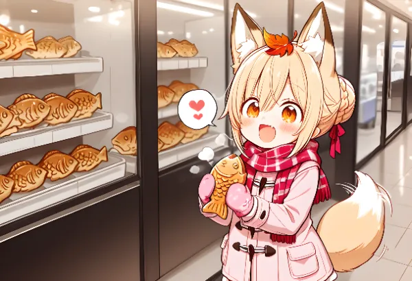 【たい焼き】幼狐ちゃんの「たい焼きただ食い」