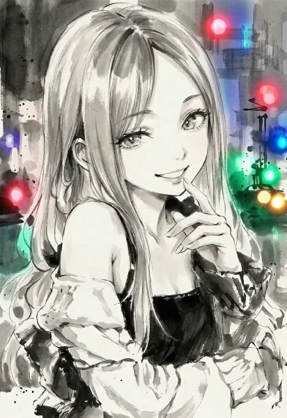 ネオン街に浮かぶ秘密の微笑み