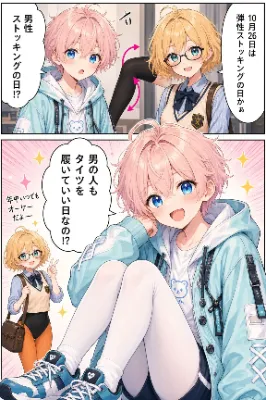 男性ストッキングの日１？