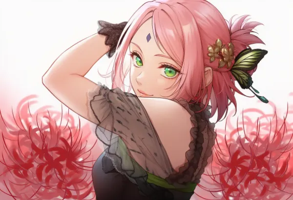 NARUTO【春野サクラ】×彼岸花画像