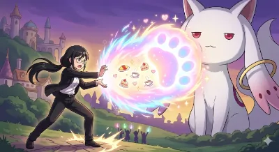 ほむらのおもてなしの心の肉球ビーム