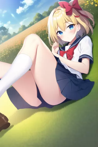 こんな日は芝生で寝るっ！