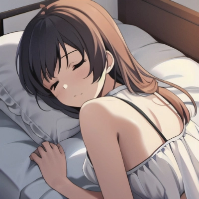 なかなか起きないお姉さん