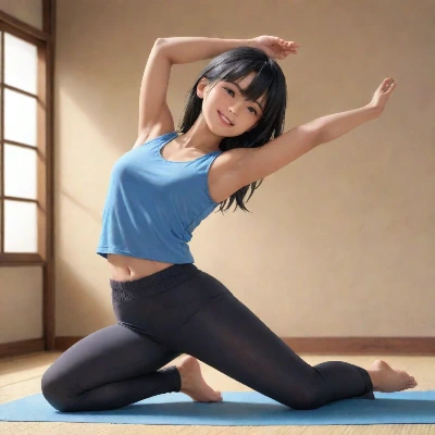 朝陽に舞うヨガの調べ