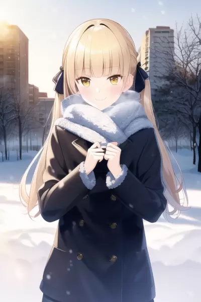 男の娘達の冬の雪景色