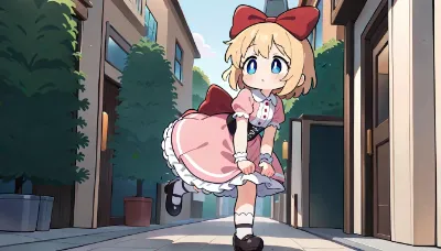 スカートは押さえてお上品に
