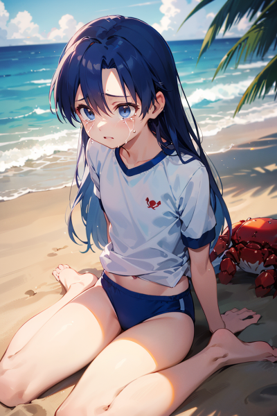 東海の小島の磯の白砂にわれ泣きぬれて蟹とたはむる～ちはやぶるver