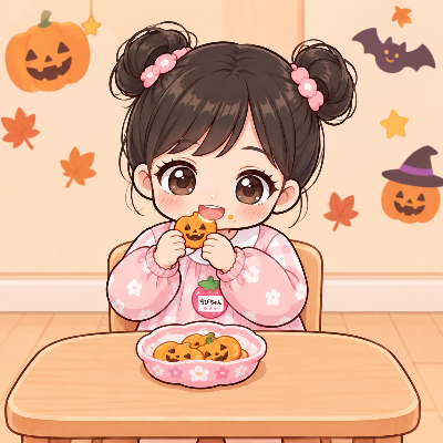 10/19 おやつ/かぼちゃクッキー(ちびちゃん)
