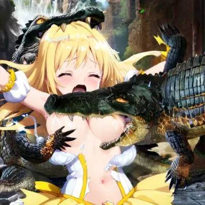 ワニの猛咬