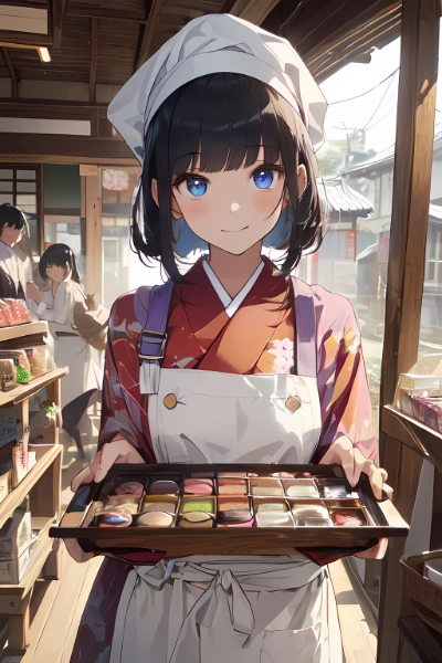 和菓子屋さんの看板娘