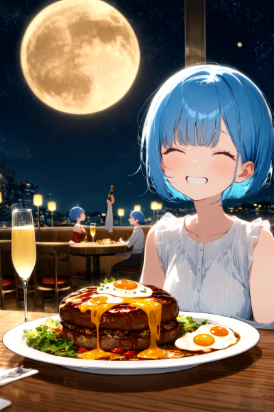 花より団子、月より…