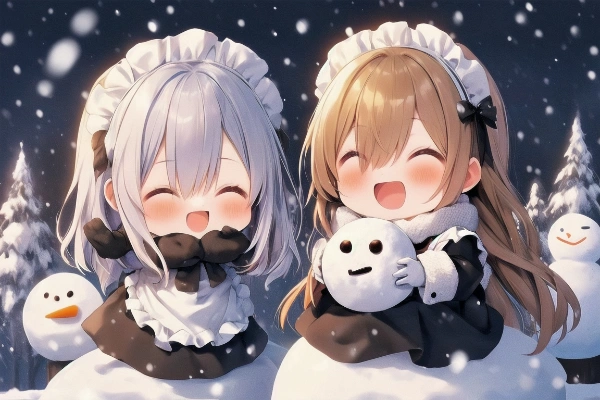 雪だるまとメイドちゃん③