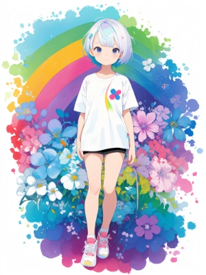 rainbow flower