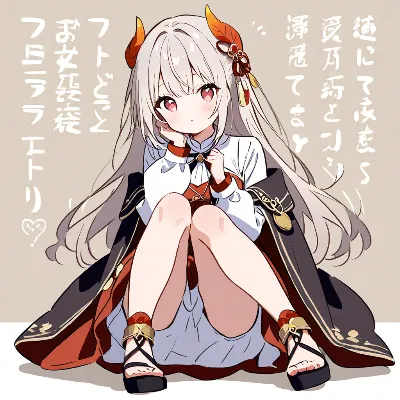 角付き少女の甘い休憩