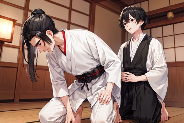 「方膝立ちしていたら痺れた」（・・・このおっさんだいじょうぶかな）