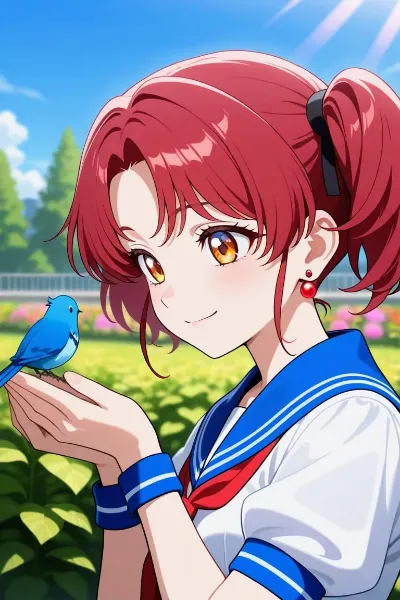 あら、可愛い♫　ピーッ♫　私に、幸せを運んで来たのかしら。お前の名前は、（ピピ）よ。今日からよろしくね♫　美花