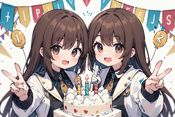 双子ちゃんと誕生日