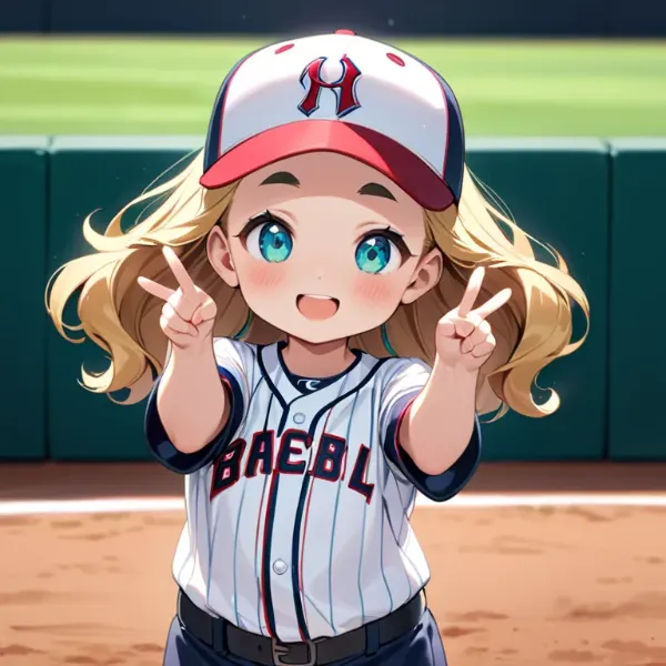 野球大好きおでこちゃん